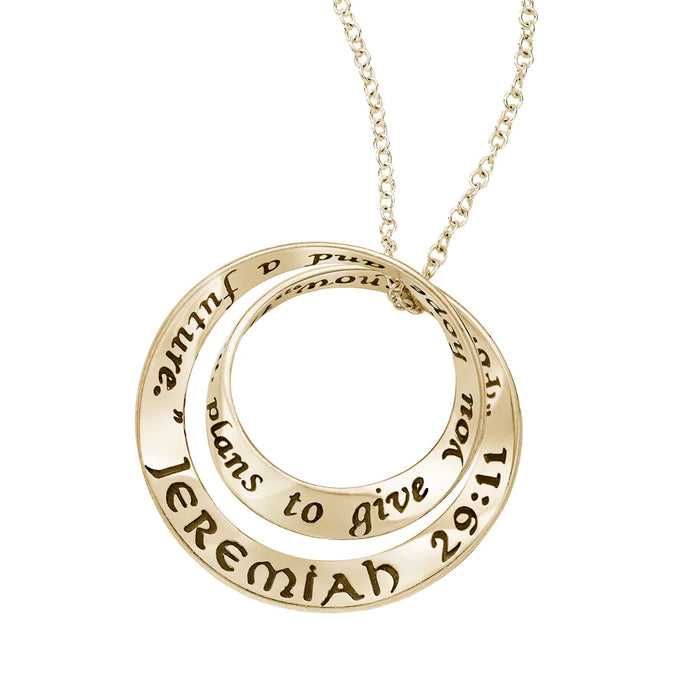 For I Know The Plans I Have For You - Jeremiah 29:11 Necklace - Gold