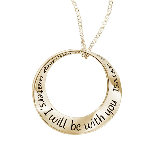 Deep Waters - Isaiah 43:2 Necklace - Gold