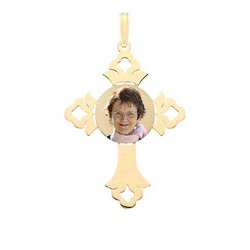 Cross Pendant with Round Center Jewelry