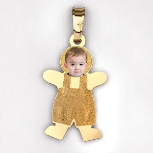 MyKids™ Boy with Photo Pendant and Charm Jewelry