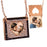 Photo Engraved Flip Up CZ Square Frame Necklace Jewelry