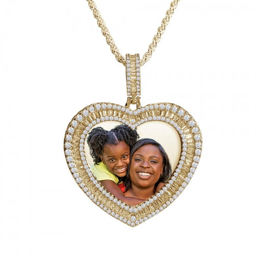 Premium Heart Encrusted Gemstone Necklace Jewelry