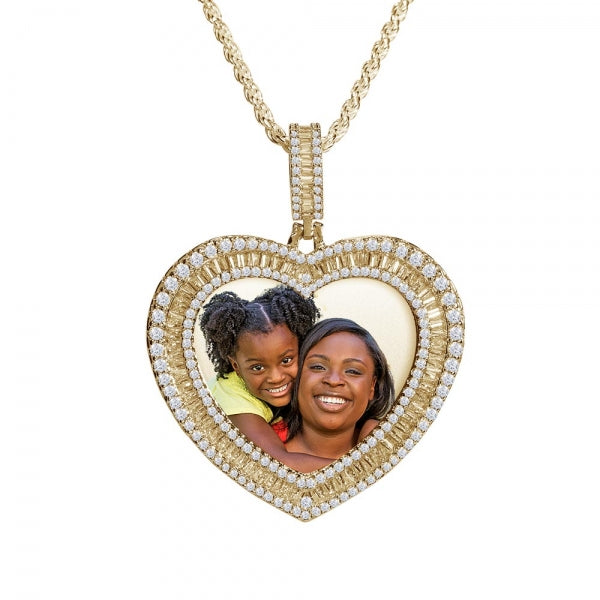 Premium Heart Encrusted Gemstone Necklace Jewelry