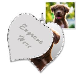 Sterling Silver Heart Swivel Photo Pendant Jewelry