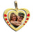 Exclusive Heart Red Enameled Photo Pendant Jewelry