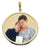 Large Round w/ Bezel Frame and Protective Crystal Photo Pendant Jewelry