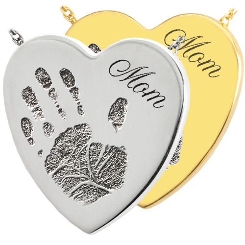 B&B Heart Handprint Pendant