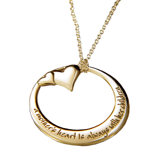 A Mother's Heart Necklace - Gold