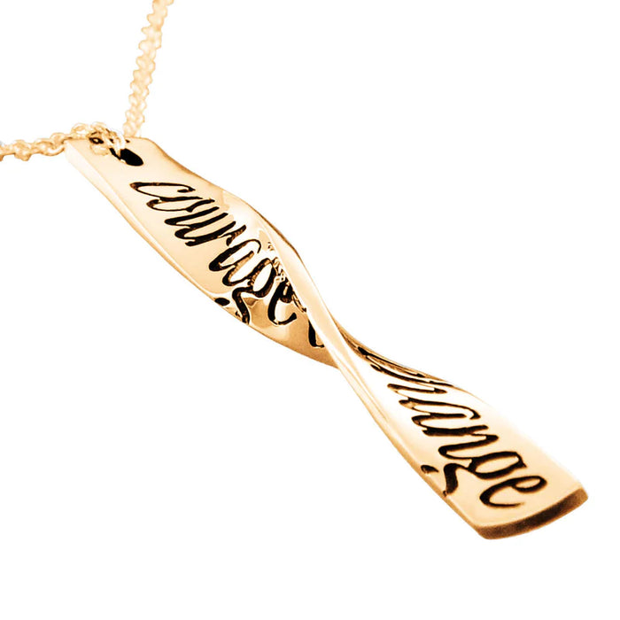 Courage To Change - Serenity Prayer Necklace - Gold