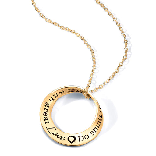 Do Small Things With Great Love - Mother Teresa Necklace - Gold