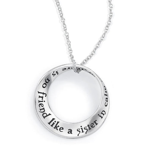 For There Is No Friend Like A Sister In Calm Or Stormy Weather - Christina Rossetti Necklace