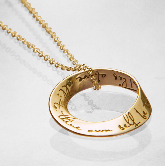 To Thine Own Self Be True Necklace - Gold