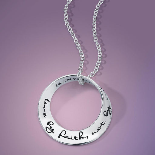 Live By Faith Not By Sight - 2 Corinthians 5:7 Necklace