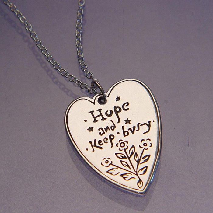 Hope And Keep Busy - Louisa May Alcott Necklace