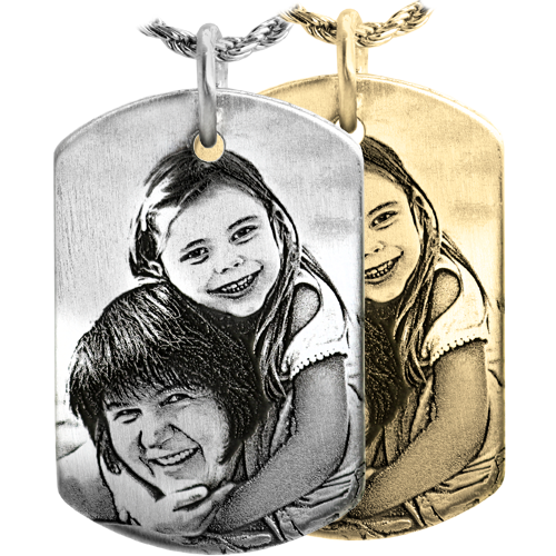 Dog Tag Photo Pendant