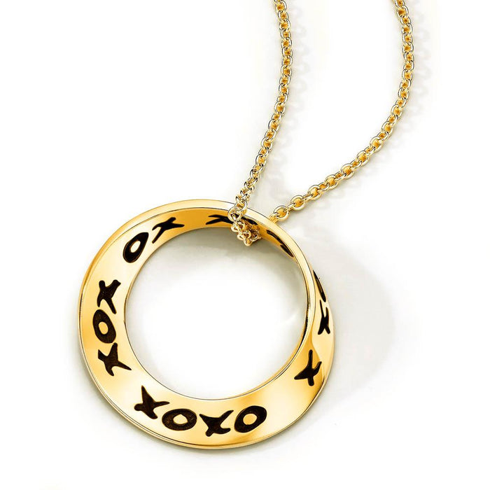 Hugs & Kisses Necklace - Gold