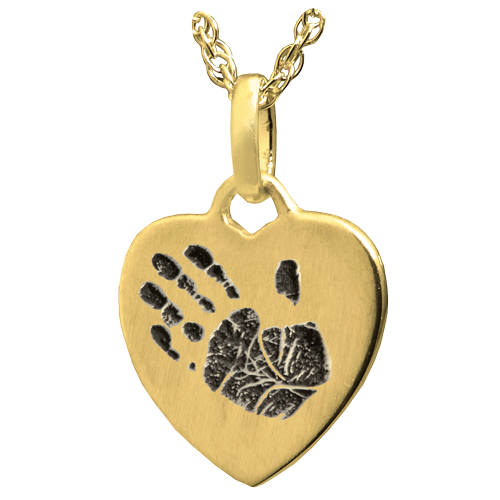 Petite Heart Handprint Pendant