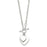 Sterling Silver Engraveable Double Heart Toggle Necklace