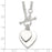 Sterling Silver Engraveable Double Heart Toggle Necklace