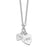 Sterling Silver Engraveable Double Heart Toggle Necklace