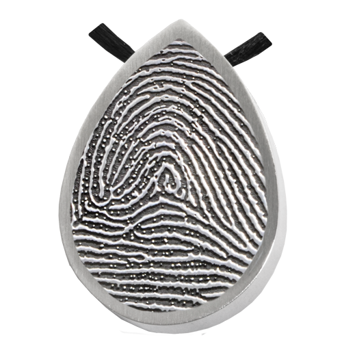 B&B Teardrop Fingerprint Pendant