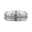 ALBERT Steel Cable Inlaid Brushed Center Titanium Men's Wedding Band With With Beveled Polished Edges - 8mm