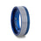 ATLANTIC Duo Color Brushed Center Tungsten Carbide Men's Wedding Band With Blue Ion Plating Inside the Band - 8 mm