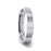 CASPER Silver Brushed Center Flat Style Wedding Band With Beveled Edges - 4mm & 8mm