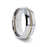 CHRISTIAN Titanium Domed Polished Men's Wedding Ring With 14k Yellow Gold Braided Inlay - 8mm