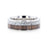 DARBY Titanium Polished Finish Flat Men's Wedding Ring With Deer Antler And Black Walnut Wood Inlay - 8mm