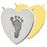 B&B Heart Footprint Pendant