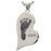B&B Teardrop Heart Footprint with Name Pendant