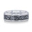 SEPTARIAN Tungsten Carbide Ring with Beveled Edges and Metal Swirl Dragon Inlay Thorsten - 8 mm