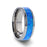 GALAXY Titanium Polished Beveled Edge with Blue Green Opal Inlay - 8 mm