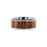 OLIVASTER Olive Wood Inlaid Flat Tungsten Carbide Ring with Polished Edges - 8 mm
