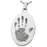 B&B Oval Handprint Pendant