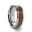 KOAN Titanium Polished Finish Koa Wood Inlaid Men’s Wedding Ring with Beveled Edges - 8mm
