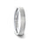 NOBLE Silver Cross-Hatched Finish Flat Style Wedding Band - 4mm & 8mm