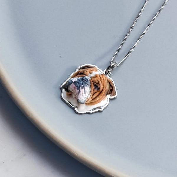 English Bulldog Photo for Color Charm or Pendant Jewelry