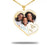 Double Heart Photo Pendant w/ Personalized Front Engraving Jewelry