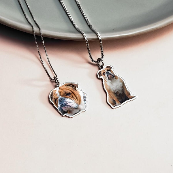 English Bulldog Photo for Color Charm or Pendant Jewelry
