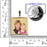 Square w/ Bezel Frame Photo Pendant Jewelry