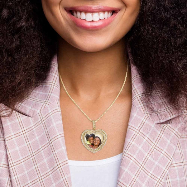 Premium Heart Encrusted Gemstone Necklace Jewelry