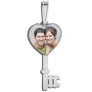 Heart Key Photo Pendant Jewelry