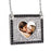 Photo Engraved Flip Up CZ Square Frame Necklace Jewelry