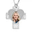 Cross with Cut-Out Heart Photo Pendant Charm Jewelry