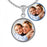 Petite Round Bezel Frame Photo Engraved Pendant Jewelry