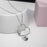 Carabiner Heart Pendant Necklace with CZ Barrel and Dangle Photo Charm Jewelry