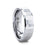 REFLECTOR Faceted Polished Center Tungsten Men's Wedding Band With Polished Beveled Edges - 8 mm