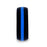 Matte Black Men's Silicone Ring ring With Vibrant Blue Colored Inlay - 8mm